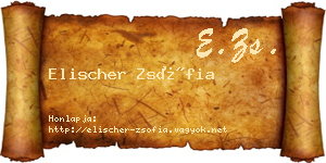 Elischer Zsófia névjegykártya